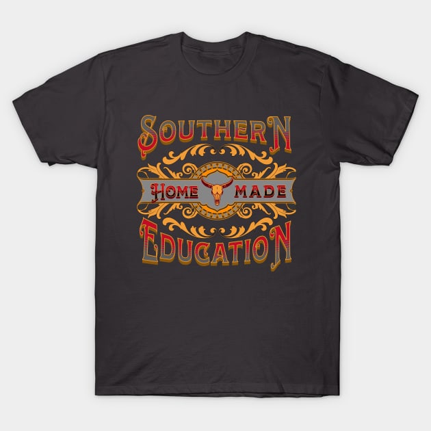 Southern Homemade Education Vintage Label T-Shirt by BeeDesignzzz